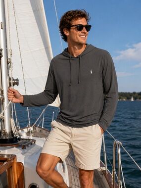 Polo Ralph Lauren Jersey Hooded Long-Sleeved T-Shirt